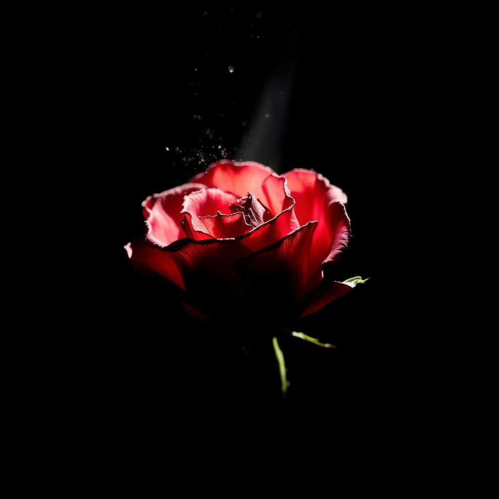 Dark rose still life